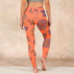 Buddha Stones Orange Maple Leaves Flowers Print Gym Leggings Women's Yoga Pants - image 17