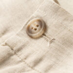 Buddha Stones Casual Solid Color Button Zipper Cotton Linen Women's Shorts With Pockets Women's Shorts BS 3
