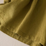 Buddha Stones Casual Solid Plain Color Cotton Linen Women's Shorts With Pockets Women's Shorts BS 12
