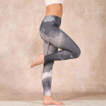 Buddha Stones Ink Painting Mountain Pavilion Print Fitness Leggings Women's Yoga Pants - image 15