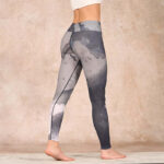 Buddha Stones Ink Painting Mountain Pavilion Print Fitness Leggings Women's Yoga Pants - image 4