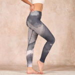 Buddha Stones Ink Painting Mountain Pavilion Print Fitness Leggings Women's Yoga Pants - image 16
