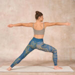 Buddha Stones Gray Golden Koi Fish Lotus Print Gym Leggings Women's Yoga Pants - image 9