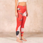 Buddha Stones Crane Print Lycra Fabric Fitness Leggings Women's Yoga Pants - image 3