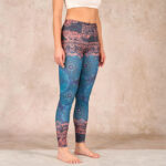 Buddha Stones Green Mandala Flower Print Gym Fitness Leggings Women's Yoga Pants - image 4