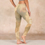 Buddha Stones Lotus Flowers Leaves Print Gym Leggings Women's Yoga Pants - image 3