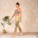 Buddha Stones Lotus Flowers Leaves Print Gym Leggings Women's Yoga Pants - image 13