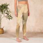 Buddha Stones Lotus Flowers Leaves Print Gym Leggings Women's Yoga Pants - image 4