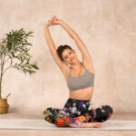 Buddha Stones Black Colorful Flowers Print Gym Leggings Women's Yoga Pants - image 14