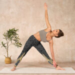 Buddha Stones Dark Gray Geometric Gold Feather Print Gym Leggings Women's Yoga Pants - image 10