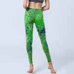 Buddha Stones Green Peacock Tail Feathers Print Gym Leggings Women's Yoga Pants - image 7