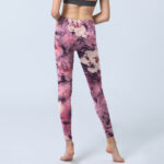 Buddha Stones Purple Peony Flowers Print Gym Leggings Women's Yoga Pants - image 7