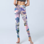 Buddha Stones Swallow Magpie Flower Mountain Auspicious Clouds Print Gym Leggings Women's Yoga Pants - image 7