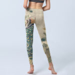 Buddha Stones Peacock Auspicious Clouds Mountain Flowers Print Gym Leggings Women's Yoga Pants - image 7