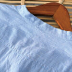 Buddha Stones Daily Solid Color Stand Collar Half Sleeve Linen Half Button Men's Shirt - image 15