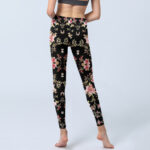 Buddha Stones Rose Flower Leaf Print Gym Leggings Women's Yoga Pants - image 7