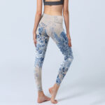 Buddha Stones Rose Daisy Print Gym Leggings Women's Yoga Pants - image 4