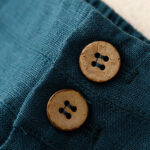 Buddha Stones Summer Casual Simple Design Linen Women's Wide Leg Pants With Zipper Pockets - image 3