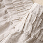 Buddha Stones Summer Casual Simple Design Linen Women's Wide Leg Pants With Zipper Pockets - image 14