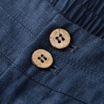 Buddha Stones Summer Casual Simple Design Linen Women's Wide Leg Pants With Zipper Pockets - image 58