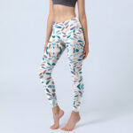 Buddha Stones White Multi Color Block Print Gym Leggings Women's Yoga Pants - GhostWhite - US18，UK/AU22，EU50 (4XL) - image 1