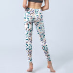Buddha Stones White Multi Color Block Print Gym Leggings Women's Yoga Pants - image 7