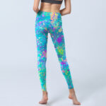 Buddha Stones Splash Ink Print Exercise Leggings Women's Yoga Pants - image 7
