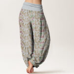 Buddha Stones Animal Stripes Design Women's Elastic Waist Harem Pants - image 6