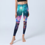 Buddha Stones Gradient Lotus Water Bubbles Pattern Print Gym Leggings Women's Yoga Pants - image 6