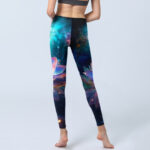Buddha Stones Gradient Lotus Water Bubbles Pattern Print Gym Leggings Women's Yoga Pants - image 7