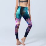 Buddha Stones Gradient Lotus Water Bubbles Pattern Print Gym Leggings Women's Yoga Pants - image 5