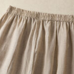 Buddha Stones Casual Plain Lace Side Design 7-8 Length Cotton Linen Women's Harem Pants With Pockets - image 4