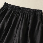 Buddha Stones Casual Plain Lace Side Design 7-8 Length Cotton Linen Women's Harem Pants With Pockets - image 27