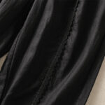 Buddha Stones Casual Plain Lace Side Design 7-8 Length Cotton Linen Women's Harem Pants With Pockets - image 30