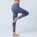 Buddha Stones Abstract Petals Pattern Print Gym Leggings Women's Yoga Pants - image 4