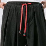 Buddha Stones Casual Sports Men's Solid Color Cotton Drawstring Pants With Pockets - image 12