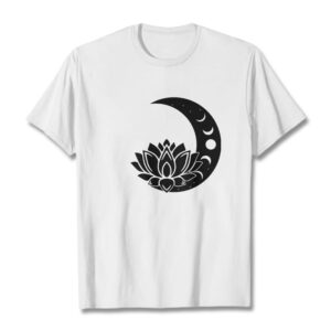 Buddha Stones Crescent Moon Lotus Flower Sun Tee T-shirt