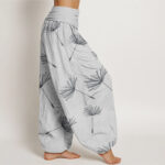 Buddha Stones Casual Cdrifting Dandelion Seed Pattern Women's Elastic Waist Harem Pants - image 7