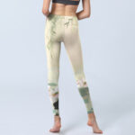 Buddha Stones Willow Leaves Lotus Pond Pattern Print Gym Leggings Women's Yoga Pants - image 7