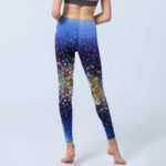 Buddha Stones Gradient Color Flower Pattern Print Gym Leggings Women's Yoga Pants - image 7