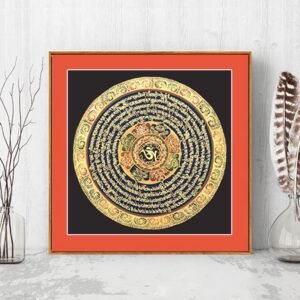 Buddha Stones Tibetan Thangka Painting Six True Words Scripture Handmade Decoration Blind Box(Random Style)
