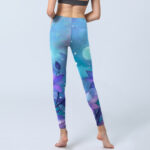 Buddha Stones Moon Lotus Flower Pattern Print Gym Leggings Women's Yoga Pants - image 7