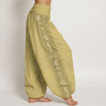 Buddha Stones Om Mani Padme Hum Pattern Women's Elastic Waist Harem Pants - image 10