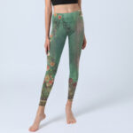 Buddha Stones Vintage Floral Garland Lace Damask Pattern Print Gym Leggings Women's Yoga Pants - image 6
