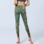 Buddha Stones Vintage Floral Garland Lace Damask Pattern Print Gym Leggings Women's Yoga Pants - image 7