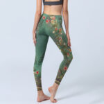 Buddha Stones Vintage Floral Garland Lace Damask Pattern Print Gym Leggings Women's Yoga Pants - image 4