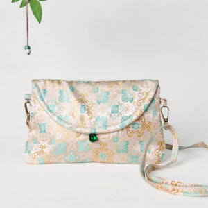 Buddha Stones Retro Flowers Pattern Polyester Cotton Embroidery Crossbody Bag Hangbags