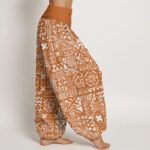 Buddha Stones Casual Tribal-inspired Geometric Pattern Women's Elastic Waist Harem Pants - image 2