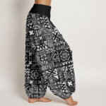 Buddha Stones Casual Tribal-inspired Geometric Pattern Women's Elastic Waist Harem Pants - image 6