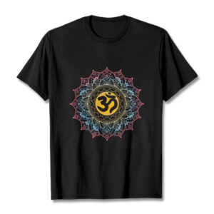 Buddha Stones Color Gradient Mandala OM Pattern Tee T-shirt
